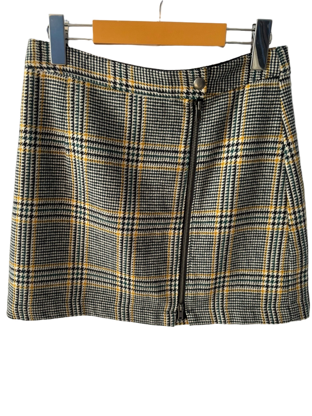Abercrombie & Fitch Plaid Wool Blend Mini Skirt Small Academia Preppy Y2K Grunge